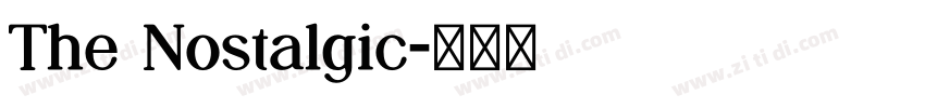 The Nostalgic字体转换